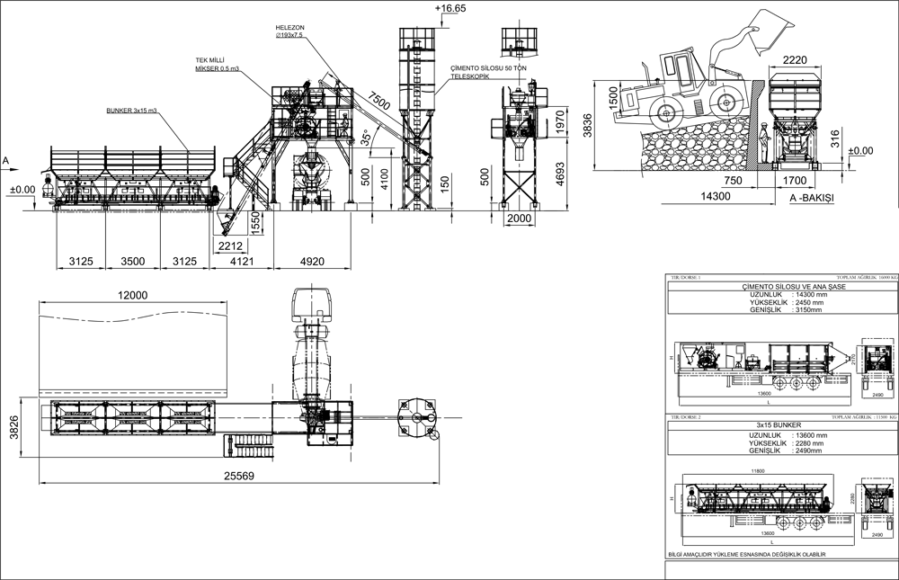 Stationary Concrete Batching Plant General Layout